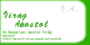 virag apostol business card